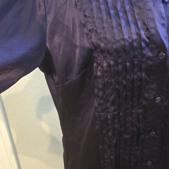 Chico's Purple Button Down Blouse - Size 1 - EUC - Picture 2 of 4